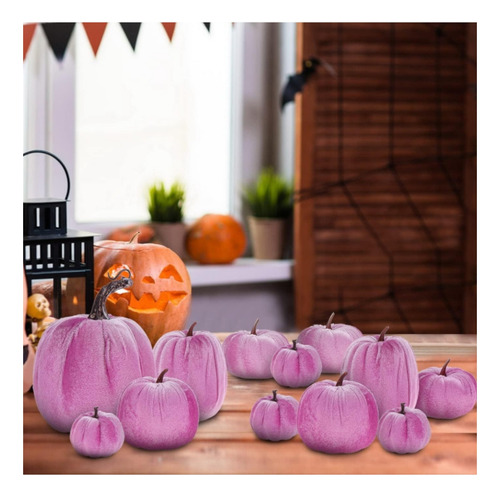 Pack Decoracion Hallowen 12 Calabazas Artificiales Funzhan