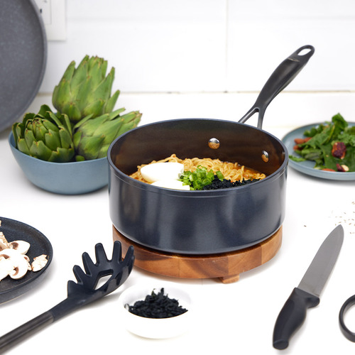 Batería De Cocina Jade Cook Black + Horno Digital / Freidora Negro