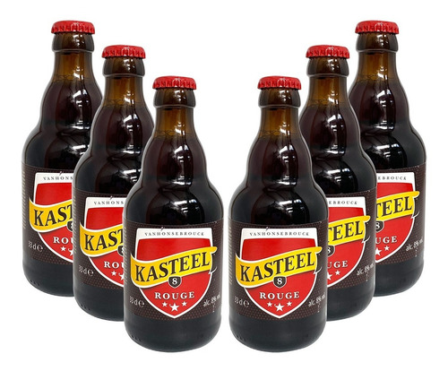 Six Pack Cerveza Kasteel Rouge 330 Ml