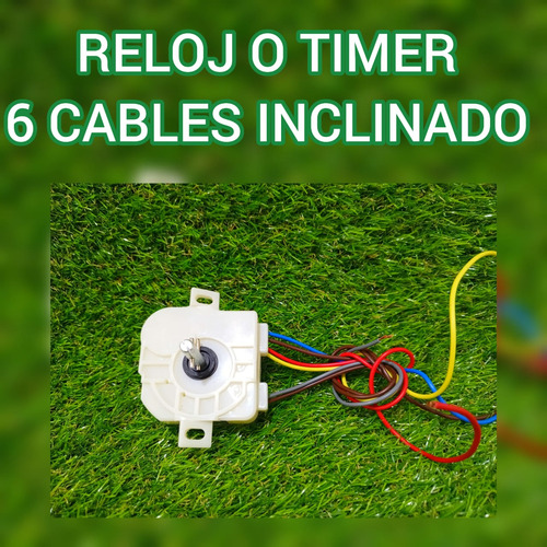 Reloj O Timer 6 Cables Inclinado Para Lavadora