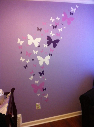 Mariposa Tatuajes De Pared Niñas Pegatinas De Pared ~ Decora