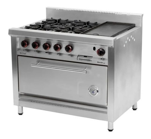 Imagen 2 de 7 de Cocina Morelli 1100 Mr. Cheff 4 Hornallas Y Plancha P/visor