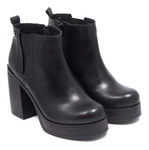 Imagen 2 de 10 de Bota Botineta Jazmin Citadina Mujer Taco Alto Urbanas