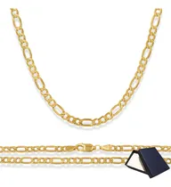 Comprar Cadena Oro 10k Kilates Figaro 60cm 4.5mm Gruesa Hombre Oro Puro 10k Cadena Oro Italiano Italy Hombre Mujer Gruesa Oro 10k Tejido Figaro Oro Estuche Regalo Regalo Novio Novia Oro Aniversario 10k