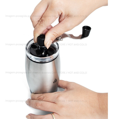 Moedor De Café Manual Grãos C/ Ajuste De Moagem Hot And Cold