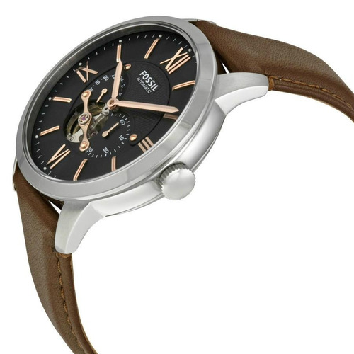 Reloj Fossil Me3061 Acero/piel Para Caballero Automatico