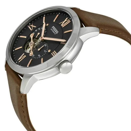 Reloj Fossil Me3061 Acero piel Para Caballero Automatico Color de