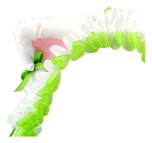 Diadema Con Orejas De Y Lazo, Decoración Para Verde