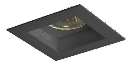 Imagem 1 de 2 de Embutido Flat 1x Dicroica Gu10 Preto Newline In65002pt
