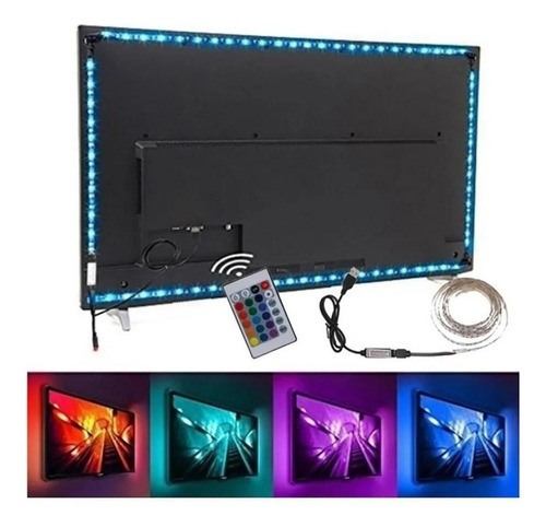 Rgb Kit de tiras LED 5050 con control USB de 5m 16 colores