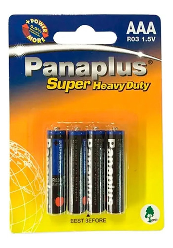 Pilas De Carbón Panaplus Aaa 1.5v Pack 4 Unidades Febo