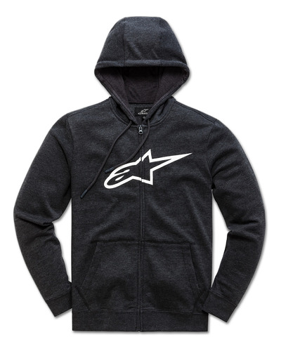 Jaqueta Moletom Alpinestars Ageless 2 Zip Preto Branco