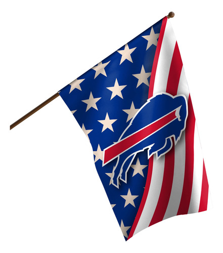 Bandera Vertical Buffalo Bills Nfl Americana - Foco