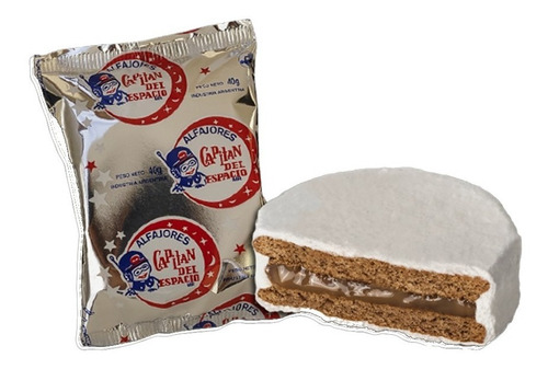 Alfajor Capitán Del Espacio Blanco Simple X 6 Unidades