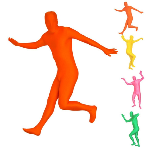 Disfraz Neón Zentai Fluo Catsui Varios Colores Cotillón