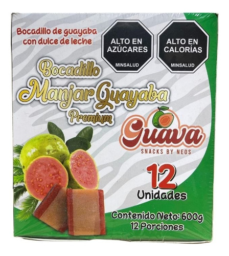 Bocadillo De Guayaba Con Manjar Y Coco Tricolor Premium 12un