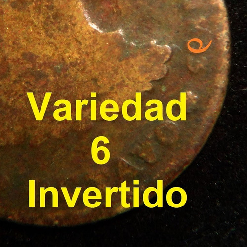 Moneda 1/8 Real 1863 Octavo Variedad 6 Invertido Zacatecas
