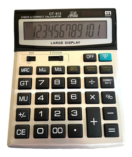 Imagen 2 de 5 de Calculadora Grande De Escritorio 12 Digitos Numeros Grandes