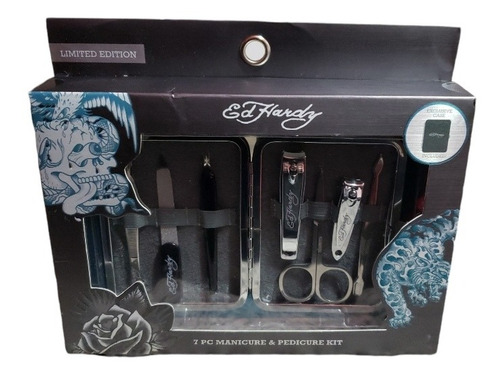 Ed Hardy Edición Limitada 7 Pc Manicure & Pedicure Kit