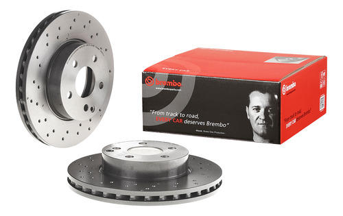 Disco Brembo Mercedes-benz C-class C 200 Komp 08-13 D Pza 