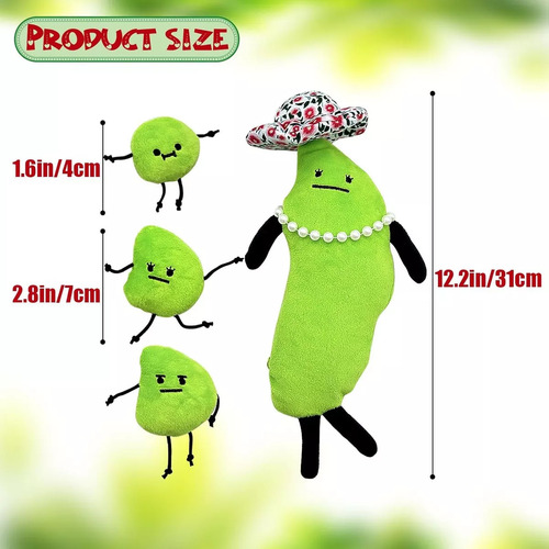 Aaa 4 Peças - Boneco De Pelúcia Edamame Family Secret