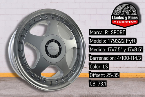 Rines 17 4/100 4/114.3 Sentra Versa Jetta Golf A3 Accord 2pz