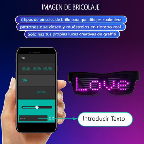 Gafas Led Gafas Led Bt Personalizables Resplandor