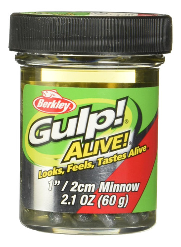 ¡gulp! Alive! - Cebo De Pesca Minnow, Brillo Verde, 1 Pulgad