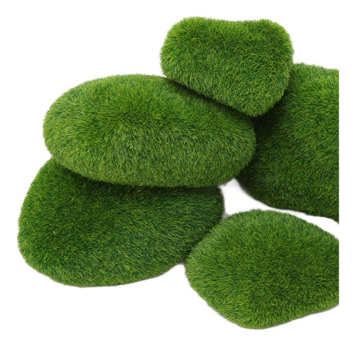 Piedras Verdes Cubiertas De Musgo, Rocas Artificiales Decora
