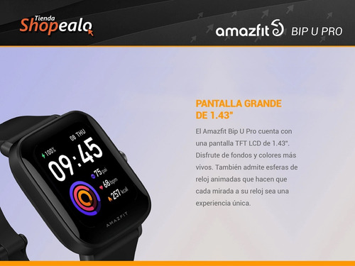 Imagen 8 de 10 de Smartwatch Amazfit Basic Bip U Pro 1.43 Gps Spo2 + Cuotas