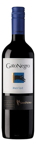 Caja De 12 Vino Tinto Gato Negro Merlot 750 Ml