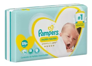112 Pañales Pampers Premium Care Recién Nacido (3 A 6kg) Rn+