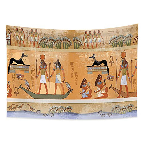 Tapiz Egipcio Colgante De Pared De Antigua Mitología D...