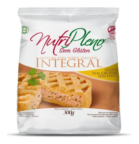 Mistura P/torta Salgada Integral S/lactose Vegano Nutri 30gr