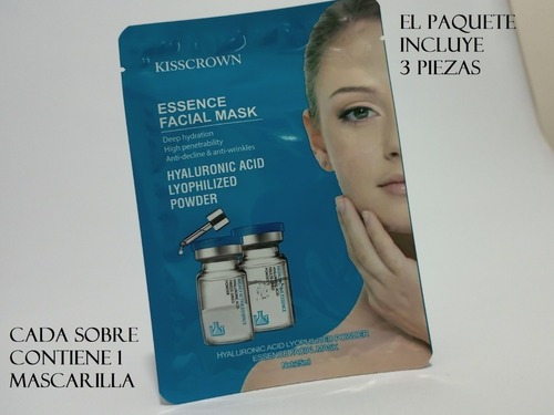 Mascarilla Facial Ácido Hialurónico Y Polvo Liofilizado Todo Tipo De Piel