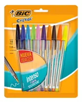 Comprar Lapiceras Bolígrafos Bic Cristal Colores Punta Gruesa X10 U
