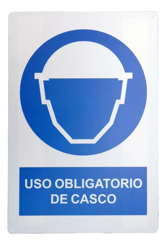 Señalizador Uso Obligatorio De Casco - Letrero De Aviso