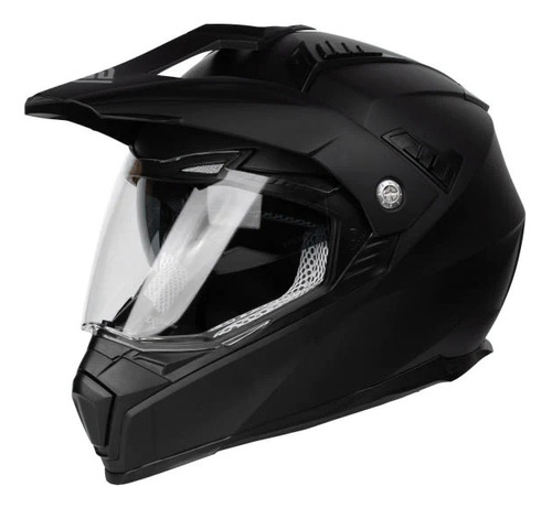 Casco Faseed Fs-606 Doble Proposito Negro Mate