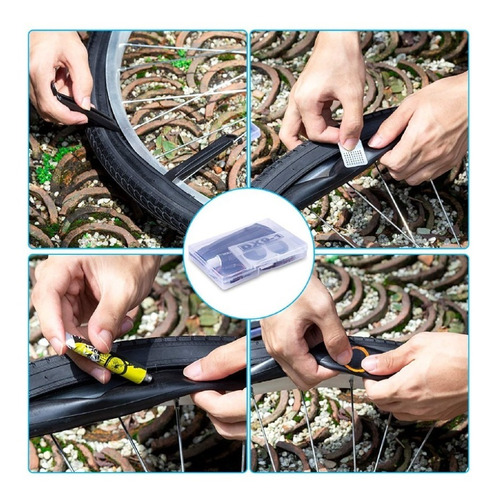 Imagen 7 de 7 de Kit De Parches Reparación Neumáticos De Bicicleta Y Motos