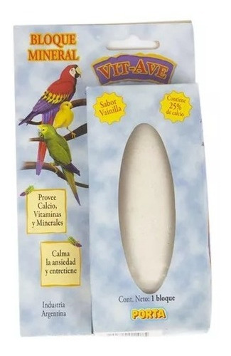 Bloque Mineral Vitaminico Para Aves Calcio Tipo Sepia Porta