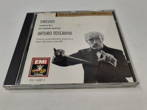 Sibelius: Symphony No. 2, Toscanini - Cd 1990 Uk Mint