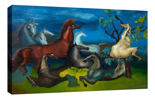 Cuadro Horses Of Lord Candlestick Leonora Carrington Canvas