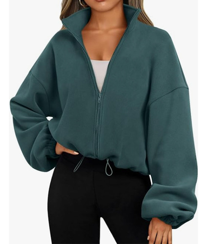 Chaqueta Verde Con Cremallera Y Cuello L De Malaquita Para M