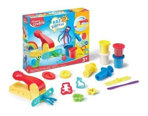 Imagen 2 de 5 de Set Masas Pat Dough + Extrusora Diseño Moldes Maped Creativ