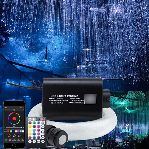 Kit De Luces De Cortina De Fibra Óptica Rgbw De 16 W, Color