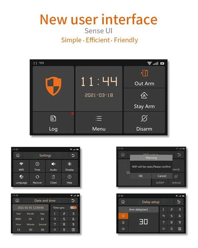 Imagen 4 de 5 de Central De Alarma Gsm 4g + Wifi + 433mhz App Tuya Staniot