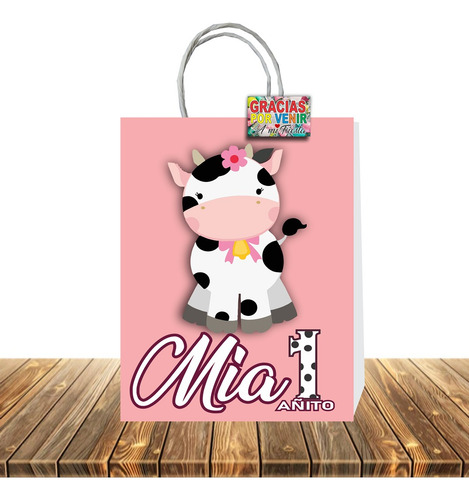 Bolsas Dulces Personalizadas La Vaca Lola 10 Unidades