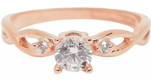 Anel Em Ouro Rosé 18k E Diamantes Extravasarjoias
