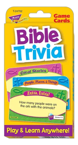 Flash Cards Trend Enterprises Bible Trivia 56 Tarjetas De 6