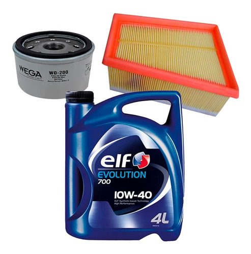 Kit Filtros Y Aceite Elf Evolution 10w40 4lts Kangoo 1.6 16v